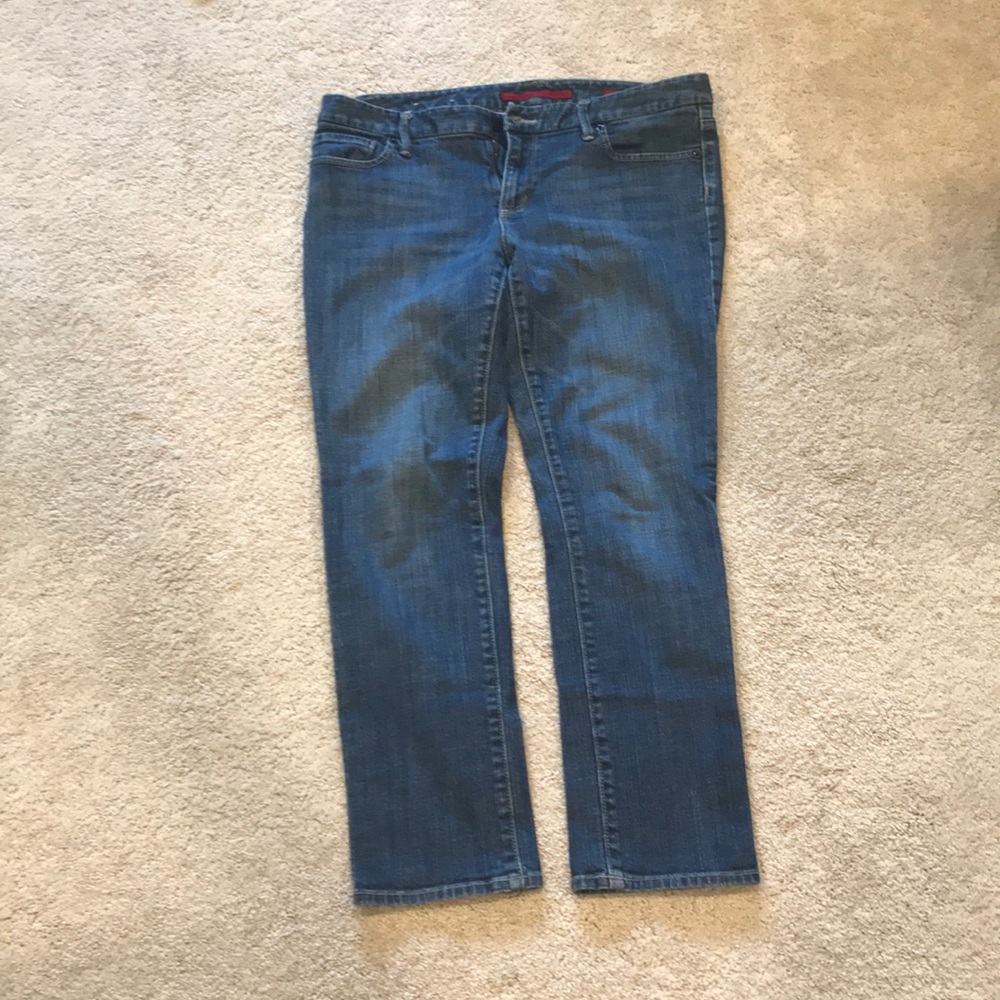 Dark blue jeans